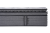 Gray mattress with a textured surface on a white background